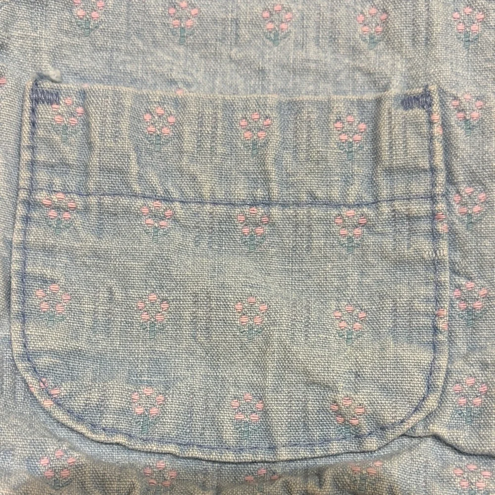 Vintage  OshKosh B'gosh Denim Jacket with Pink Flower Accents